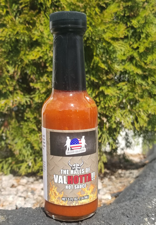 The Halls of Valhotta patriotic hot sauce with habanero and cayenne blend