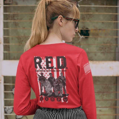 Remember Everyone Deployed – R.E.D. Friday Women’s Long Sleeve Tee