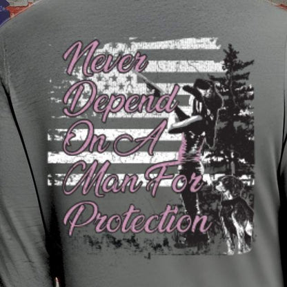 Never Depend On A Man Long Sleeve Tee