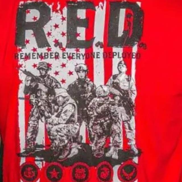 Remember Everyone Deployed – R.E.D. Friday Men’s Long Sleeve Tee
