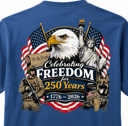 Celebrating Freedom for 250 Years Unisex T-Shirt